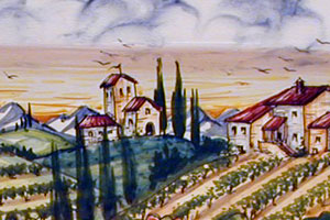 The Art Gallery:  - Hand painted, hand decorated Italian, Tuscan Florentine ceramics