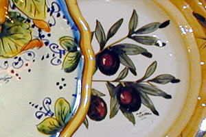 The Art Gallery: Plates Sets - Hand painted, hand decorated Italian, Tuscan Florentine ceramics