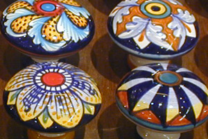 The Art Gallery: Ceramics Knobs - Hand painted, hand decorated Italian, Tuscan Florentine ceramics